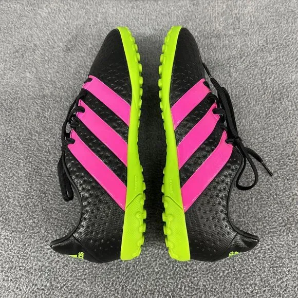 Adidas Shoes Mens Size 6 Black Pink Green Traxion Turf‎ Soccer Cleats AF4985